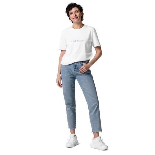 JE PARLE FRANCAIS Unisex-Bio-Baumwoll-T-Shirt